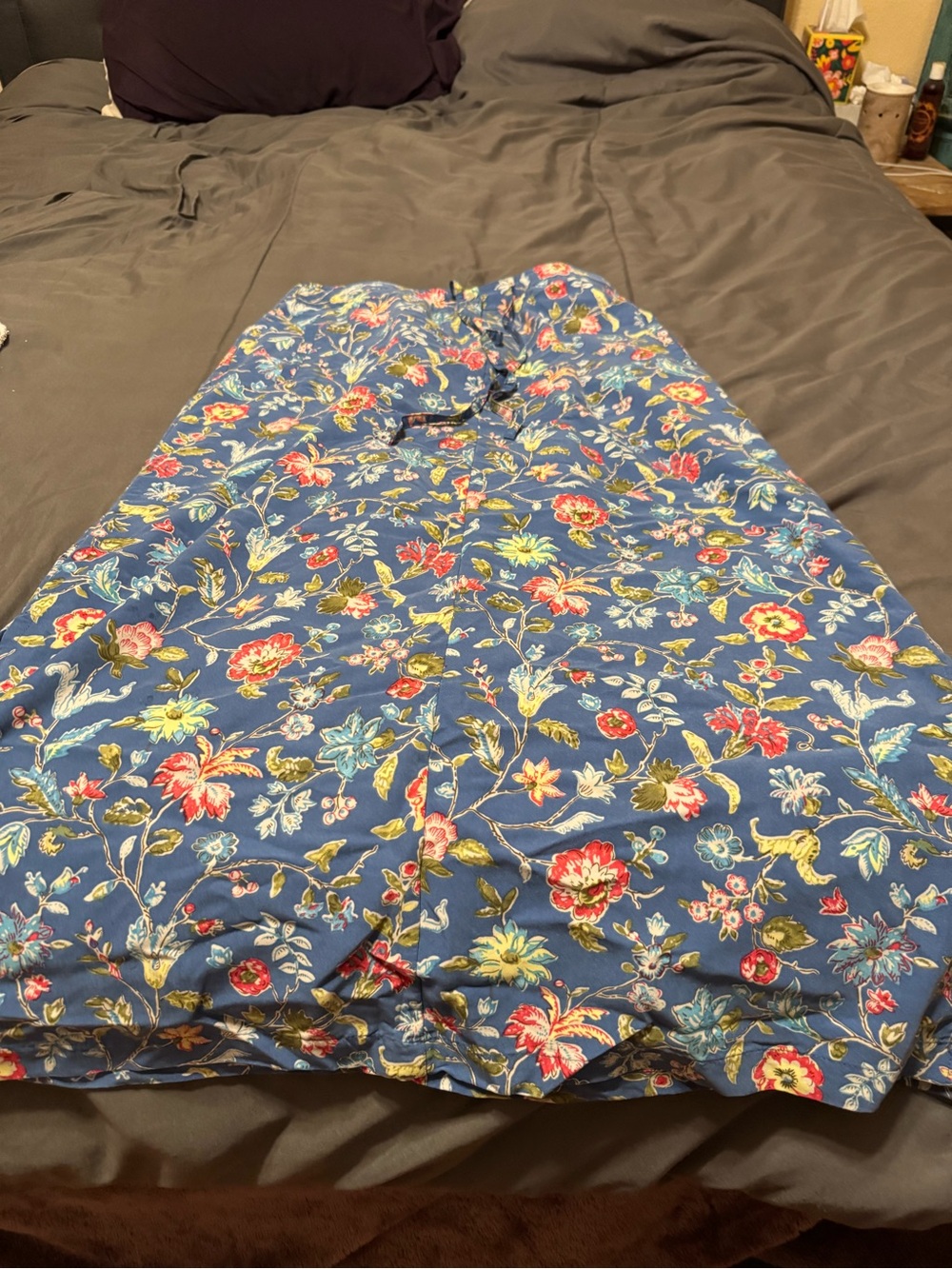 Liz Claiborne Blue Floral Maxi Skirt